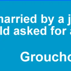 I was married by a judge,I should asked for a jury