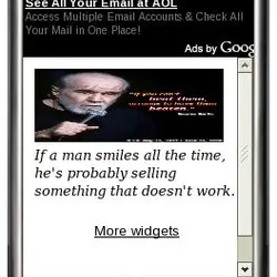 If a man smiles all the time he's probably selling something that doesn't work