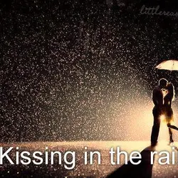 Kissing in the rain