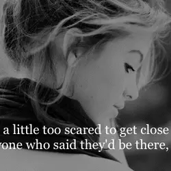 She's just a little too scared to get close because everyone who said they'd be...