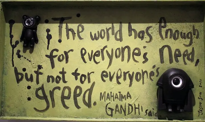The world has enough for everyone